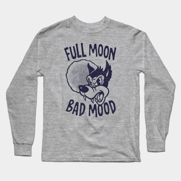 Full Moon Bad Mood (mono) Long Sleeve T-Shirt by GiMETZCO!